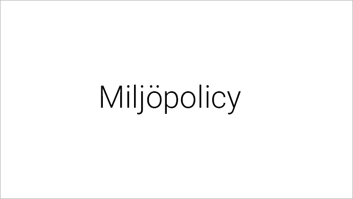 Miljöpolicy