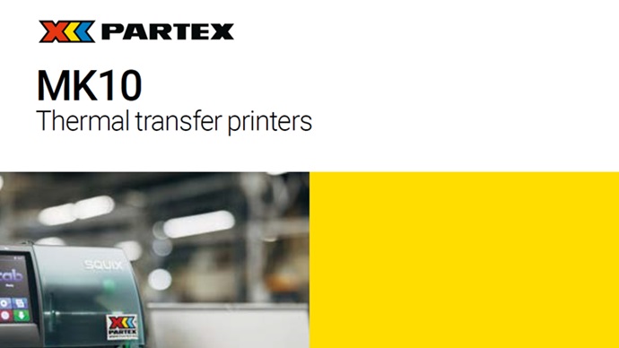 MK10 tiskárny a Partex spotřební materiál 2026 (anglicky)